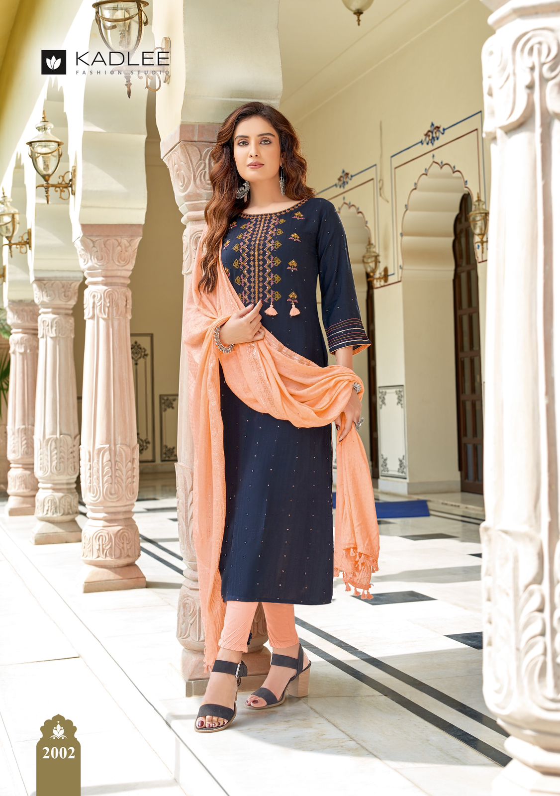 Devika By Kadlee Rayon Sequence Kurti With Bottom Dupatta Wholesale Market In Surat